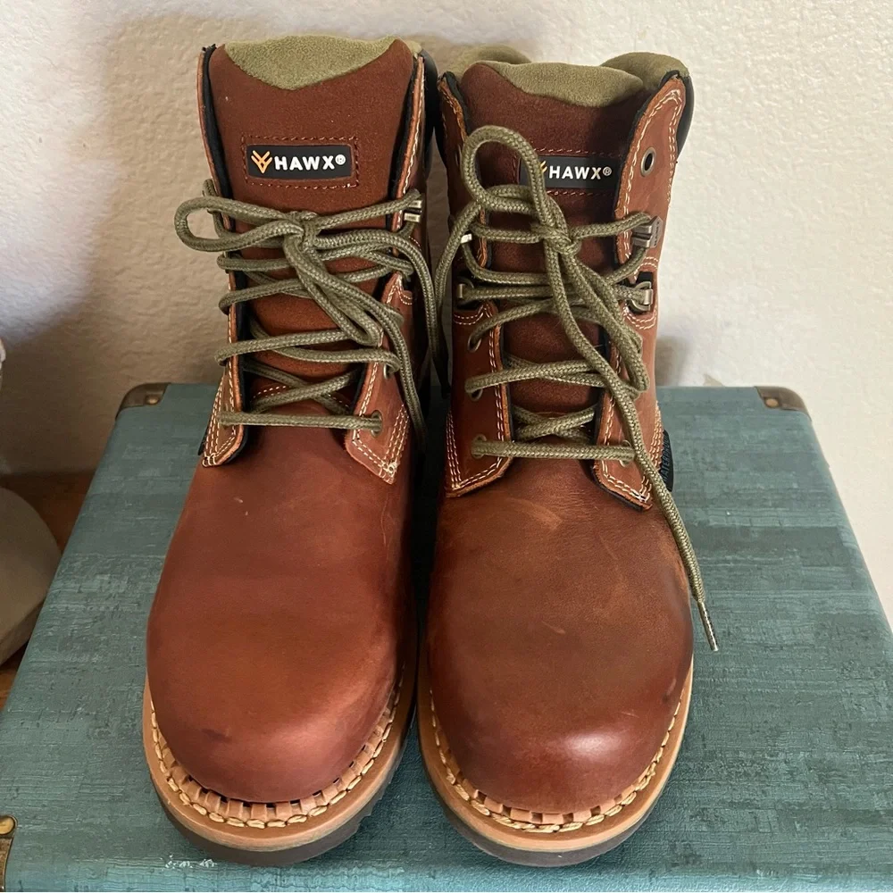 Hawx Men's BHXWCWRPW119 Crew Chief Safety Waterproof Comp Toe Work Boots Sz 8C